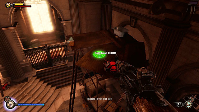 Return to the area near the entrance to the station and open a tear located above the main door - Go to Comstock house part 1 | Chapter 28 - Emporia - Chapter 28 - Emporia - BioShock Infinite Guide
