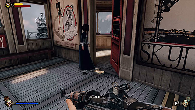 The second cabin of the gondola is locked, but it has a very simple lock that doesnt need any lockpicks - Go to Comstock house part 1 | Chapter 28 - Emporia - Chapter 28 - Emporia - BioShock Infinite Guide