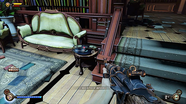 As soon as youve used the stairs leading to the reading room youre going to be attacked by several Vox - Go to Comstock house part 2 | Chapter 29 - Port Prosperity - Chapter 29 - Port Prosperity - BioShock Infinite Guide