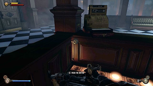 Return to The Salty Oyster bar located in one of the previous halls of the station - Side mission: Investigate the bar | Chapter 29 - Port Prosperity - Chapter 29 - Port Prosperity - BioShock Infinite Guide