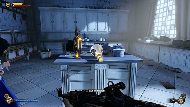 The hidden room located behind the bar contains tons of valuable items - Side mission: Investigate the bar | Chapter 29 - Port Prosperity - Chapter 29 - Port Prosperity - BioShock Infinite Guide