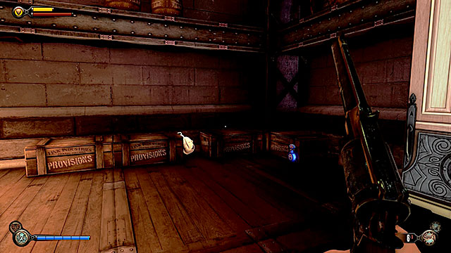 Once youve won the battle in front of the bank climb on a balcony mentioned above and ask Elizabeth to use 3 lockpicks on a nearby door - Go to Comstock house part 3 | Chapter 30 - Downtown Emporia - Chapter 30 - Downtown Emporia - BioShock Infinite Guide