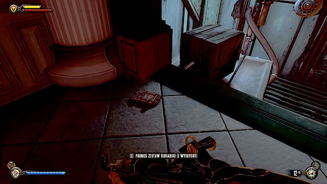 Theres an apartment building near the tunnel exit (second door on the left) and you can break in without using any locks - Go to Comstock house part 3 | Chapter 30 - Downtown Emporia - Chapter 30 - Downtown Emporia - BioShock Infinite Guide