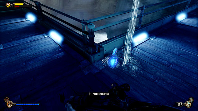 Leave the apartment building and check the area under a nearby platform - Go to Comstock house part 3 | Chapter 30 - Downtown Emporia - Chapter 30 - Downtown Emporia - BioShock Infinite Guide