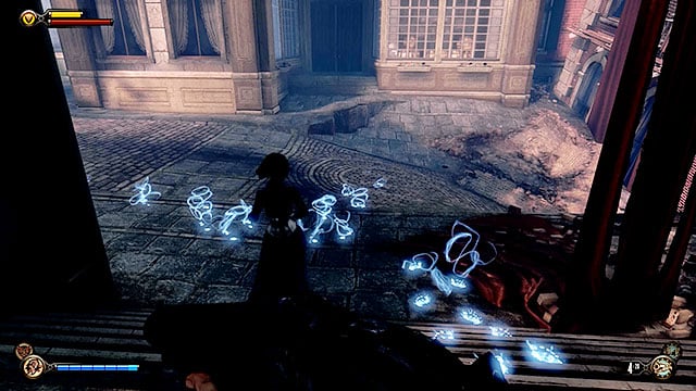Your new objective is to follow Lady Comstocks spectral trails that will appear on the ground - Find the three tears | Chapter 31 - Memorial Gardens - Chapter 31 - Memorial Gardens - BioShock Infinite Guide