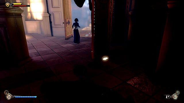 Find a lockpick in a dark corner near the entrance, behind a screen - Find the three tears | Chapter 31 - Memorial Gardens - Chapter 31 - Memorial Gardens - BioShock Infinite Guide
