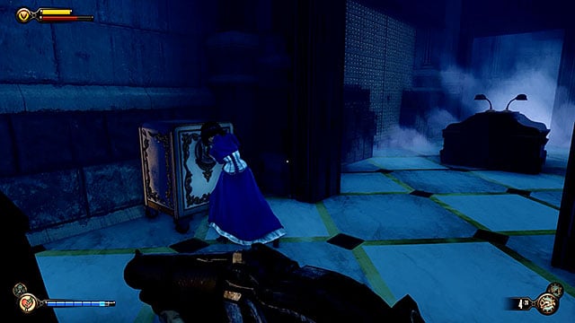 The area located on the left side of the main hall contains a safe that needs only one lockpick - Find the next tear | Chapter 31 - Memorial Gardens - Chapter 31 - Memorial Gardens - BioShock Infinite Guide