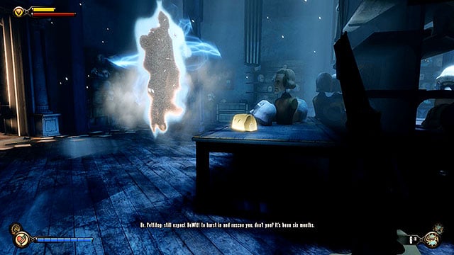 Make sure to explore the room with the masks to find the locksmiths bag on a table near the tear (among other useful things) - Go to wardens office | Chapter 33 - The Atrium - Chapter 33 - The Atrium - BioShock Infinite Guide