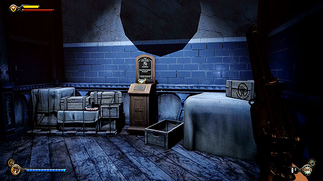 Exit the warehouse to return to the atrium and find a corridor leading to the projection room (Where We Learn sign) - Go to wardens office | Chapter 33 - The Atrium - Chapter 33 - The Atrium - BioShock Infinite Guide