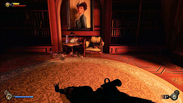 The Murder of Our Lady - a room with a fireplace at the First Lady exhibit - Chapters 9-12 | Voxophones in BioShock Infinite - Voxophones - BioShock Infinite Guide