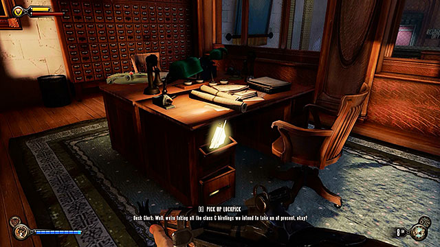 Worker Induction Center - on a desk in the middle of the main hall - Chapters 13-16 | Voxophones in BioShock Infinite - Voxophones - BioShock Infinite Guide