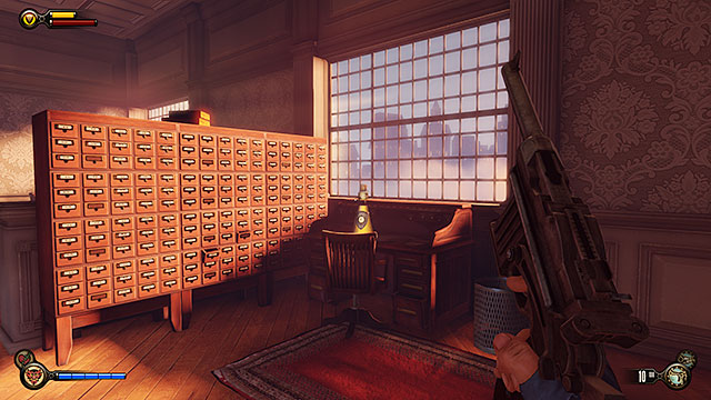Soldiers Field Greeting Pavilion - on a desk in the security office you can gain access to only by breaking in - Chapters 6-8 | Infusions in BioShock Infinite - Infusions - BioShock Infinite Guide