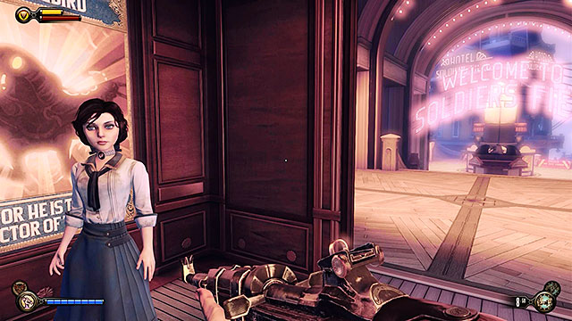 Use the elevator travelling between the pavilion and the promenade and then go to the Toy Soldiers store located near a carousel - Introduction | Gear in BioShock Infinite - Gear - BioShock Infinite Guide