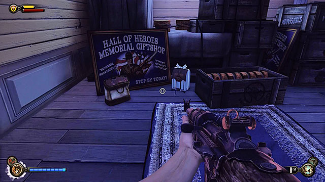 Soldiers Field - behind a closed door in the employees only section of the ticket halls ground floor - Chapters 7-8 | Gear in BioShock Infinite - Gear - BioShock Infinite Guide