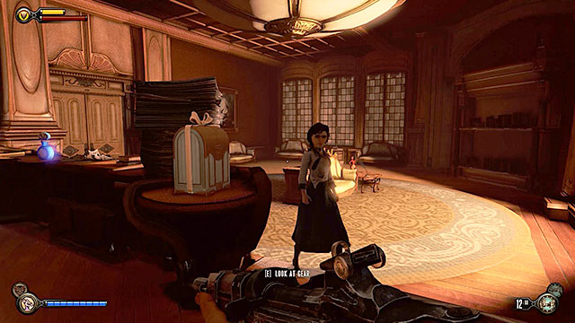 The Good Time Club - inside a study with a fireplace, opposite the stage on the first floor - Chapters 17-18 | Gear in BioShock Infinite - Gear - BioShock Infinite Guide