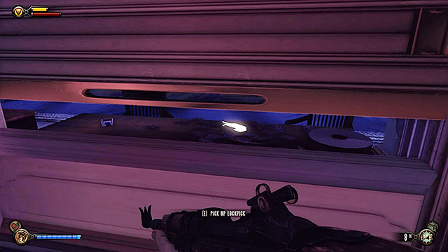 Soldiers Field - behind a blind of the ticket counter - Chapter 8 | Lockpicks in BioShock Infinite - Lockpicks - BioShock Infinite Guide