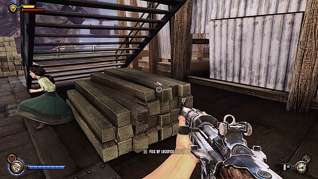 Soldiers Field - under the stairs on the platform between the Hall of Heroes and Patriots Pride Pavilion - Chapter 12 | Lockpicks in BioShock Infinite - Lockpicks - BioShock Infinite Guide