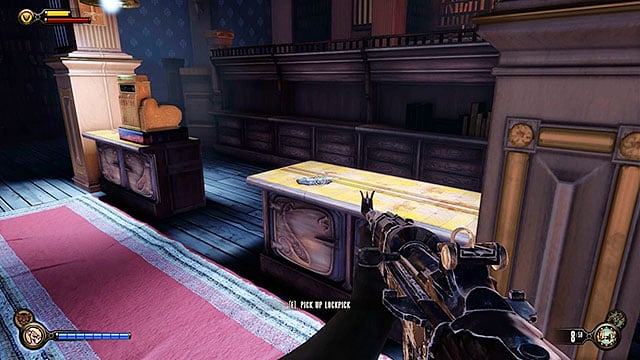 Soldiers Field - inside the books store (you can get here only by using the Shock Jockey vigor) - Chapter 12 | Lockpicks in BioShock Infinite - Lockpicks - BioShock Infinite Guide