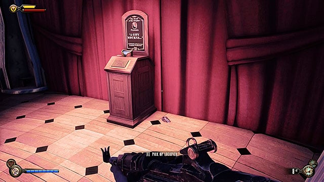 Soldiers Field - next to the kinetoscope at the upper gondola station - Chapter 12 | Lockpicks in BioShock Infinite - Lockpicks - BioShock Infinite Guide