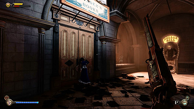 After youve ended the battle near the rotary doors proceed to the Founders Books store located on the left side of the corridor - Safes and locked doors (chapters 29-37) | Lockpicks in BioShock Infinite - Lockpicks - BioShock Infinite Guide