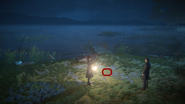 Turn back towards the bridge - near the boat you will find a fragment of a photo - Learn more about the drowned woman | Black Mirror Walkthrough - Chapter 3 - Black Mirror Guide