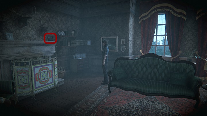 Take interest in the family photo behind it (on the right) - Discover who the boy from the vision was | Black Mirror Walkthrough - Chapter 2 - Black Mirror Guide