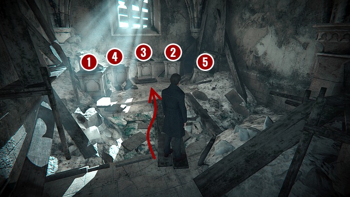 Use the plank thrown on the rubble near the window to reach the chronicles - Examine the chapel | Black Mirror Walkthrough - Chapter 2 - Black Mirror Guide