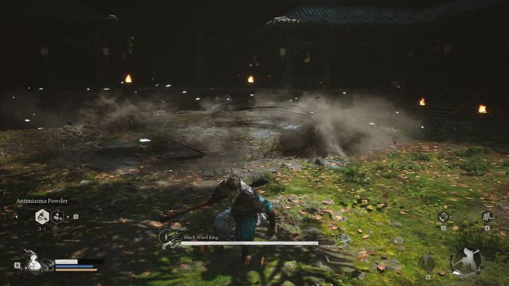 If you're not transformed and the boss turns into black wind, you should use Immobilize - Black Myth Wukong: How to defeat the boss Black Wind King? - Chapter 1 - Black Myth Wukong Guide