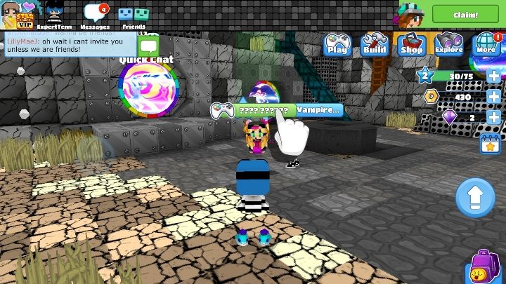 1 - Step 4 - Weapons and combat (battle mode) in BlockStarPlanet - 10 steps to start - BlockStarPlanet Guide