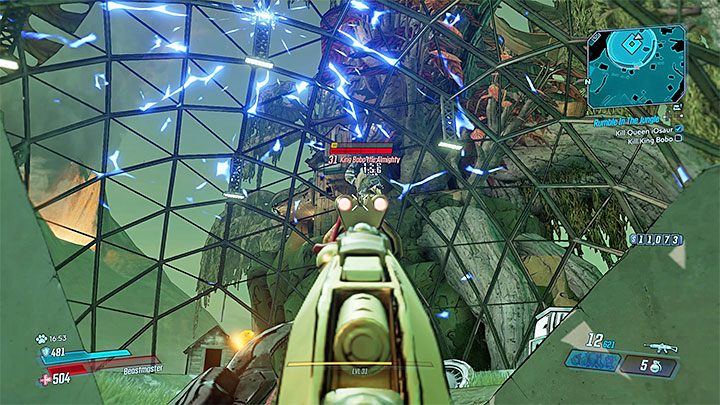 King Bobo likes to jump to the upper shelves in the dome and attack from the top by throwning acid balls - Queen iOsaur & King Bobo | Opponent in Borderlands 3 - Tougher opponents - Borderlands 3 Guide