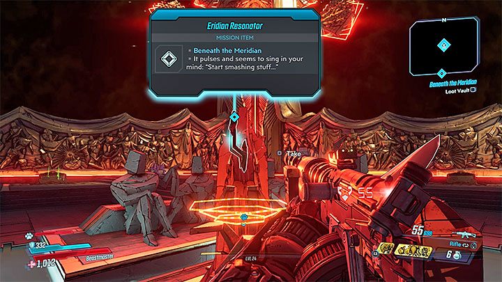 You will find yourself in Vault of the Rampager - search the area for Eridian Resonator, a quest item - How to destroy the purple crystals in Borderlands 3? - FAQ - Borderlands 3 Guide