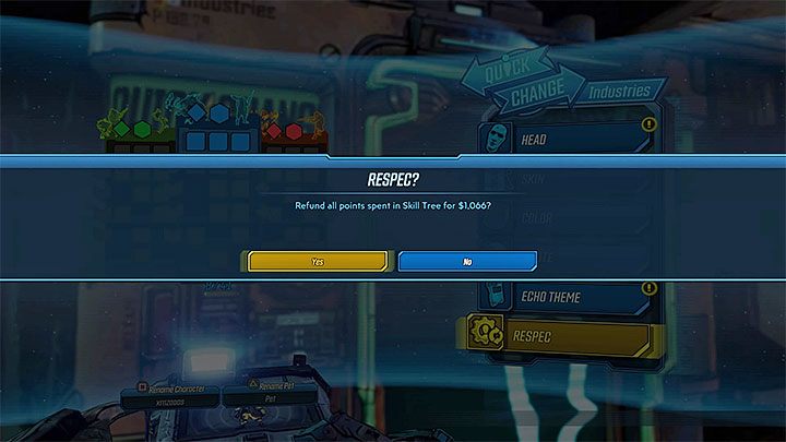You have to pay credits for resetting skills - How to reset skills in Borderlands 3? - FAQ - Borderlands 3 Guide