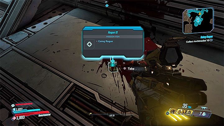 In order to locate Archimedes, you need to examine the bodies of the murdered people marked on the mini-map - Going Rogue | Borderlands 3 Walkthrough - Main Quests - Borderlands 3 Guide