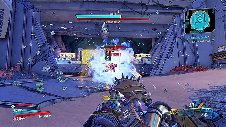 General Trount wears a huge armor - Footsteps of Giants | Borderlands 3 Walkthrough - Main Quests - Borderlands 3 Guide