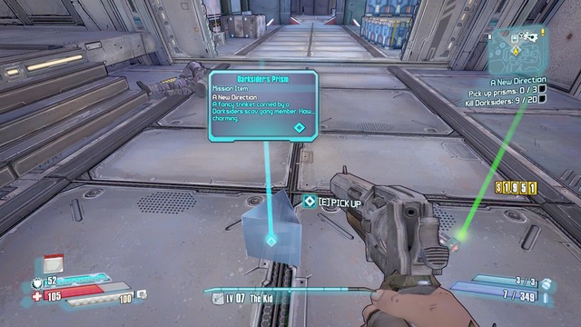 Eliminate the outlaw in the first room and collect the Darksiders Prism from the ground - A New Direction - Main missions - Borderlands: The Pre-Sequel! - Game Guide and Walkthrough