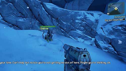 After getting through the cave, you will reach a precipice by which you will get attacked by Monglets again - My First Gun/Blindsided | Main missions walkthrough for Borderlands 2 - Main missions - Borderlands 2 Game Guide