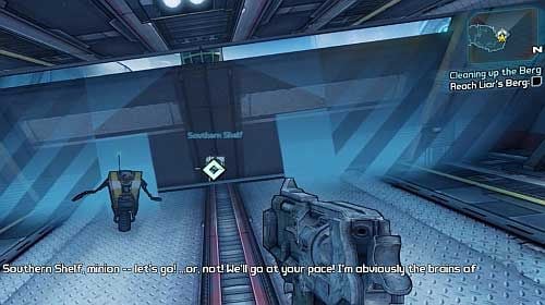 Now approach the door to move to Southern Shelf - My First Gun/Blindsided | Main missions walkthrough for Borderlands 2 - Main missions - Borderlands 2 Game Guide