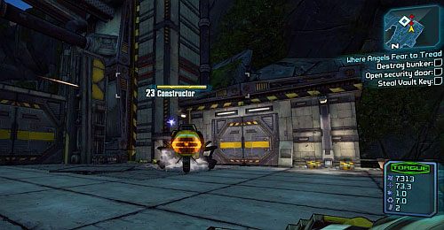 Follow the road up, eliminating the Robots and Hyperion Soldiers that you come across - Where Angels Fear to Tread part 1, 2 | Walkthrough for Borderlands 2 - Main missions - Borderlands 2 Game Guide