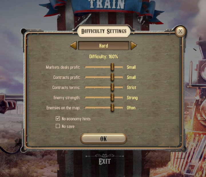 This guide has been prepared for the difficult settings - Difficulty level | Hints - Hints - Bounty Train Game Guide