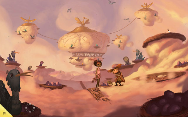 Talk to the girl - Meriloft - Chapter 1 - Vella - Broken Age - Game Guide and Walkthrough