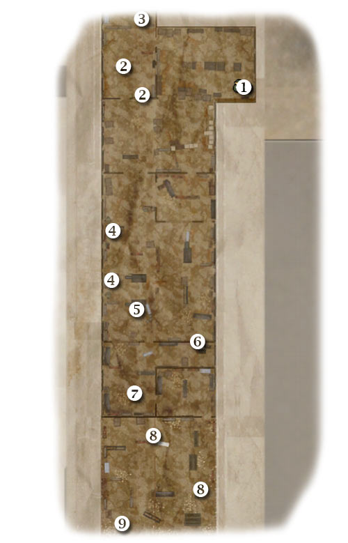 Map legend: 1 - starting area - Chapter 5: Operation Garden - SECOND ASSIGNMENT:br Secure the top floor - part 1 - Chapter 5: Operation Garden - Brothers in Arms: Hells Highway - Game Guide and Walkthrough