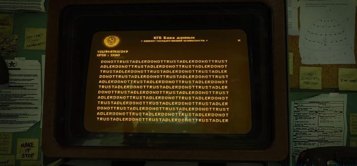 After a while, the computer will display a message: "Don't trust Adler" - Call of Duty Cold War: Break on Through - walkthrough - Walkthrough - Call of Duty Cold War Guide