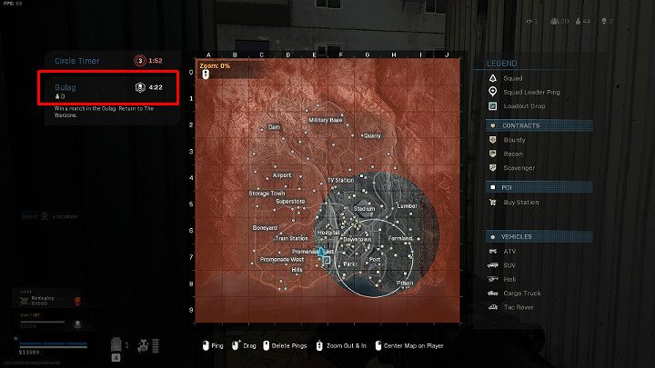 The picture above shows the countdown to the closing of the Gulag - Warzone: Gulag - Basic information - Gulag - Warzone Guide