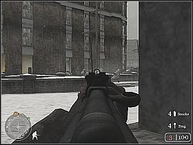 You can consider using some of the carried frag grenades, although it is not necessary (screen 1) - Demolition - The Winter War - Call of Duty 2 - Game Guide and Walkthrough