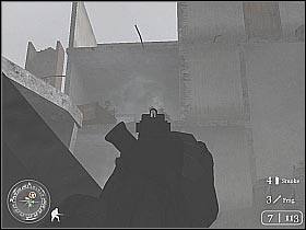 You can now use the stairs - Repairing the Wire - Not One Step Backwards! - Call of Duty 2 - Game Guide and Walkthrough