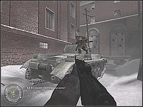 After a couple of seconds you should encounter new groups of enemy soldiers (screen 1) - Repairing the Wire - Not One Step Backwards! - Call of Duty 2 - Game Guide and Walkthrough