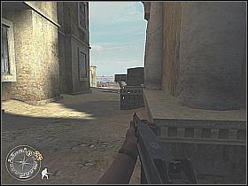 You should finally reach the beach guns (screen 1) - The End of the Beginning - The Battle of El Alamein - Call of Duty 2 - Game Guide and Walkthrough