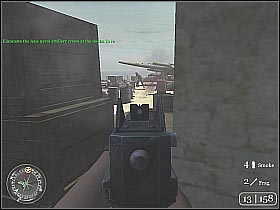 You should be informed about fulfilling one of the main objectives of this mission (screen 1) - The End of the Beginning - The Battle of El Alamein - Call of Duty 2 - Game Guide and Walkthrough