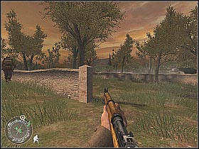 You should encounter some of the Nazi forces in a couple of seconds - Prisoners of War - The Battle for Caen - Call of Duty 2 - Game Guide and Walkthrough