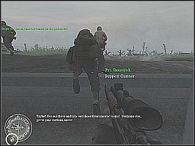 Thankfully, you will be able to see mortar positions on your compass - The Battle for Hill 400 - Hill 400 - Call of Duty 2 - Game Guide and Walkthrough